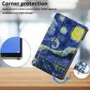 Tri-Fold Case Compatible with Huawei Mediapad M5 8.4 Inch(SHT-AL09/SHT-W12), Includes a Screen Protector - Premium PU Leather Tri-Fold Cover with Auto Sleep/Wake (Starry Sky, One Size)
