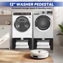 GCCSJ 12" Height Washer and Dryer Pedestal, Heavy-Duty Universal Stainless Steel Laundry Pedestal for Fridge & Dishwasher, 17"-29.5" Adjustable Width, Black