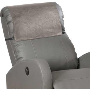 Recliner Headrest Protector,Non Slip Waterproof Headrest Cover,Leather Recliner Headrest Cover for Sofa,Furniture,Living Room,Office Chair 17x27 in(Taupe)
