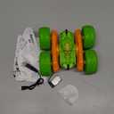 SpringFlower Remote Control Car Toy for Boys 3 4 5 6 7 8 Years Olds, Rechargeable Dinosaur RC Cars,360 Flip Double Sided RC Stunt Cars with Led Light,Dinosaur Toys for Kids Birthday Xmas Gifts,Green