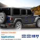 JeCar 13pcs Full Set Purple Door Hinge Cover Trim Kit for 2018-2025 2026+ Jeep Wrangler JL 4 Door
, Purple
