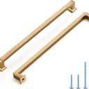 HOME EDIT 10 Pack 10 Inch Champagne Bronze Cabinet Handles Solid Zinc Alloy Pulls for Kitchen Cupboard & Drawer Hardware