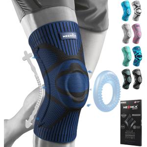 NEENCA Knee Braces for Knee Pain Relief, Compression Knee Sleeves with Patella Gel Pad & Side Stabilizers, Knee Support for Weightlifting, Running, Workout, Arthritis, Meniscus Tear, Men Women. ACE-53 (Small, 1 Navy-Blue)