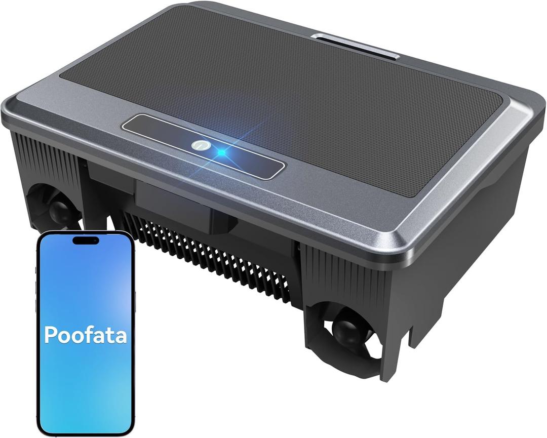 F1T Solar Powered Robotic Pool Skimmer Surface Cleaner with APP Support Dual Charging Options Smart Obstacle Avoidance 24/7 Continuous Cleaning Ideal for Above Ground Pool Gray