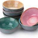 Brew To A Tea BTaT- Ceramic Dipping Bowls, 3.5 Oz, Set of 6, Colorful Small Bowls, Soy Sauce Dish, Christmas Gifts