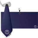 Ghost Golf Magnetic Towel (Caddie) - Premium Ultra-Absorbent Microfiber Golf Towel with Magnet for Golf Carts or Clubs - Golfing Gear - Waffle Weave Pattern