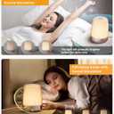 winshine Touch Wake Up Night Light with Sunrise Simulation Alarm Clock, 3 Ways Dimmable Warm White Bedside Lamp for Kid Bedrooms RGB Ambient Table Nightstand Light,Sleep Aid Snooze Timer Mode