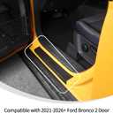 Linskip Door Sill Protector with Anti-Slip Compatible with 2021-2026 Ford Bronco, Texture for Enhanced Grip and Protection - TPE Door Sill Guards for 2 Door Bronco Accessories