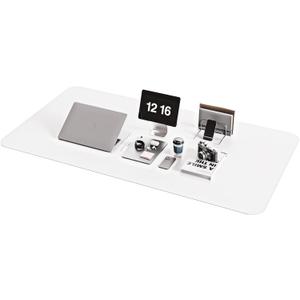 YSAGi Non-Slip Leather Desk Pad XL Size, Waterproof Laptop Computer Desk Keyboard Mat, Table Protector Blotter Mat, Large Mouse Pad for Office/Work/Home/Decor(White, 47.2" x 23.6")-No Band