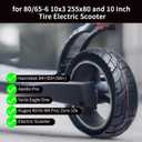 1 Pack 80/65-6 10x3 255x80 Off Road Tubeless Tire, With Tire Air Valve