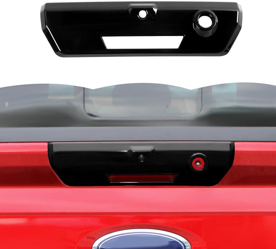 RT-TCZ Tailgate Handle Cover Rear Door Handle Cover Trim Decoration Exterior Accessories for Ford F150 2021-2024 (Black)