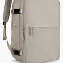 coofay Laptop Travel Backpack For Women Men Airline Approved Carry On Bags For Airplanes Underseat Luggage Backpack For Traveling On Airplane Personal Item Travel Bag For Airlines Light Brown