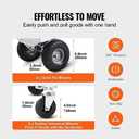 VEVOR Aluminum Truck, 2 in 1, 800 lbs Load Capacity, Heavy Duty Industrial Convertible Folding Hand Truck and Dolly, Utility Cart Converts from Hand Truck to Platform Cart with Rubber Wheels