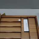 Bellsal Large Premium Acacia Wood Silverware Organizer - Expandable Utensil Drawer Organizer - 17"x19.6" Utensil Holder and Cutlery Tray with Grooved for Kitchen Flatware Utensils(7-9 Slot, Acacia)