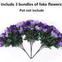 INSPRING Artificial Flowers for Outdoors Spring Decoration, 3 Bundles Faux Silk Outside Azalea Plants UV Resistant Realistic Faux Flowers for Outdoor Planters Porch Patio Garden Yard Home Decor, Mix