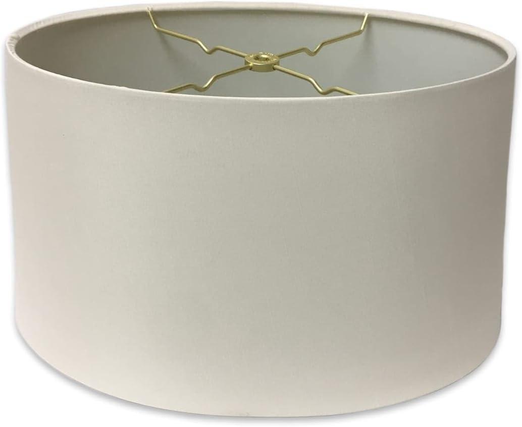 Royal Designs, Inc. Shallow Oval Hardback Lamp Shade, HB-611-12WH, White, (10 x 6) x (12 x 7.5) x 7