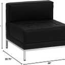 Flash Furniture HERCULES Imagination Series Contemporary Black LeatherSoft Middle Chair, Set of 1