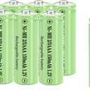 NI-MH 2/3AAA 150mAh 1.2V Solar Battery, 8 Counts 2/3 AAA Size Rechargeable Batteries for Solar Garden Lights, Landscape Light, Lawn Lights(Shorter Than AAA Size)