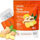 | Ginger Deep Cleansing Foot Pads for Better Sleep & Foot Care | Premium Japanese Organic Foot Pads with Ginger Powder (10 Pc)
