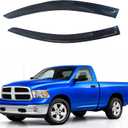 IG Window Visors Fit for 2009-2018 RAM 1500 Regular Cab, 2019-2024 RAM 1500 Classic, Out-Channel Rain Guards Vent Wind Deflector 2PC, Truck Accessories for 2010-2025 RAM 2500 & 3500 (Single Cab Only)