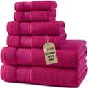 Marvione Bath Towels Set 6 Piece, 100% Turkish Cotton Luxury Towels, 27 x 54 inches