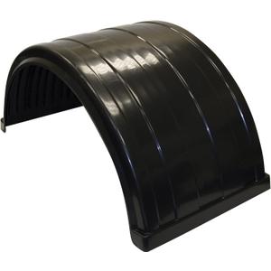 Buyers Products 8590245 Black Poly Fender For Trucks With 22.5 to 24.5 Inch Dual Rear Wheels, Lightweight, Dent Resistant