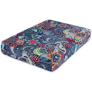 hyha Printed Couch Cushion Covers, Floral Sofa Covers Washable for 2 Cushion Couch, Stretch Pattern Outdoor Cushion Covers for Patio Furniture with Elastic Bottom(Medium, Paisley)