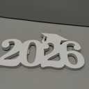 Class of 2026 Decorations Wood Centerpieces 13x7inch Double-sided Hollow Design White Graduation Party Table Decorations for Home Office Class of 2026 Tabletopper