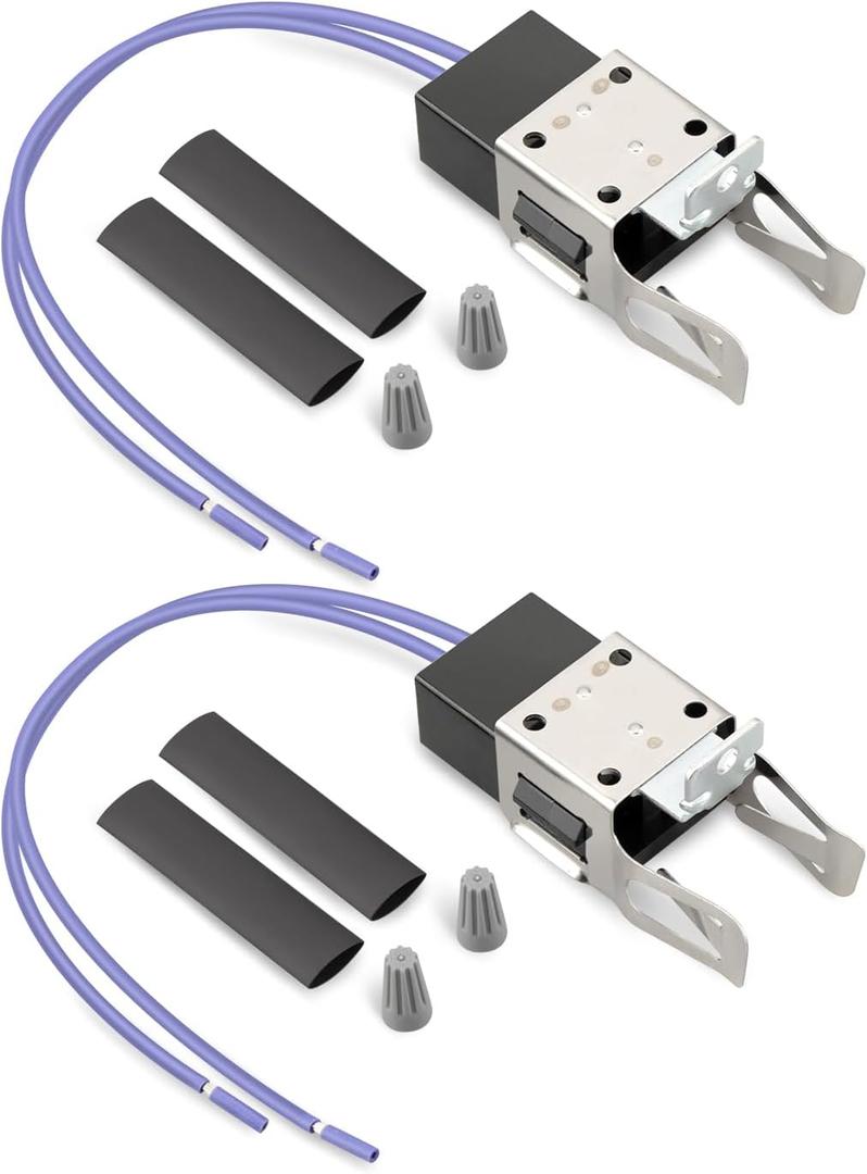2Pack WB17X5113 Element Receptacle and Wire Kit Fit for GE Electric Ranges Parts, Electric Stove Burners Replacement, Replace AP2021559 PS232646