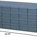 Durham 007-95 Gray Cold Rolled Steel Storage Cabinet, 33-3/4" Width x 14-3/8" Height x 11-5/8" Depth, 24 Drawer