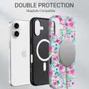 TPU Phone Case for iPhone17, MagSafe Wireless Charging Compatible, Shockproof Slim Fit Protective Cover with Anti-Yellowing & Raised Camera Protection (Flower, iPhone 17(6.3"))
