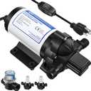 Diaphragm Water Pressure Pump 115V 4 GPM 45 PSI with extension On/Off Switch, Industrial Self Priming Pump, Household Fitting Strainer Filter for Kitchen Bathroom Rv Marine Yacht Caravan, Garden Hose