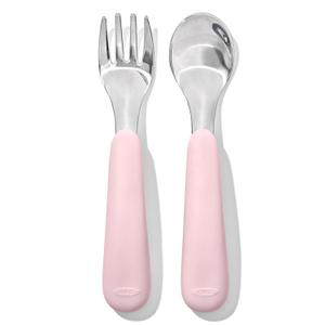 OXO Tot Fork and Spoon Set - Blossom