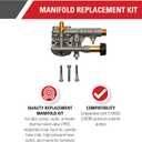Simpson Cleaning 7108366 Manifold Replacement Kit for OEM Technologies 510020 and 520006 Axial Cam Pressure Washer Pump, Multi