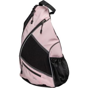 Glove It Sling Bag - 19 in x 13 in. Pickle Ball Bag w/Adjustable Strap, Clip-On Shoe Bag Included, Functional Pickleball Bag. (Fore Ever Pink)