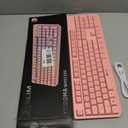 KLIM Chroma Pink Wireless Keyboard RGB Backlit, Rechargeable Battery, Wireless Keyboard with Water-Resistant Durable Design, Compatible with PC, Mac, PS4, PS5