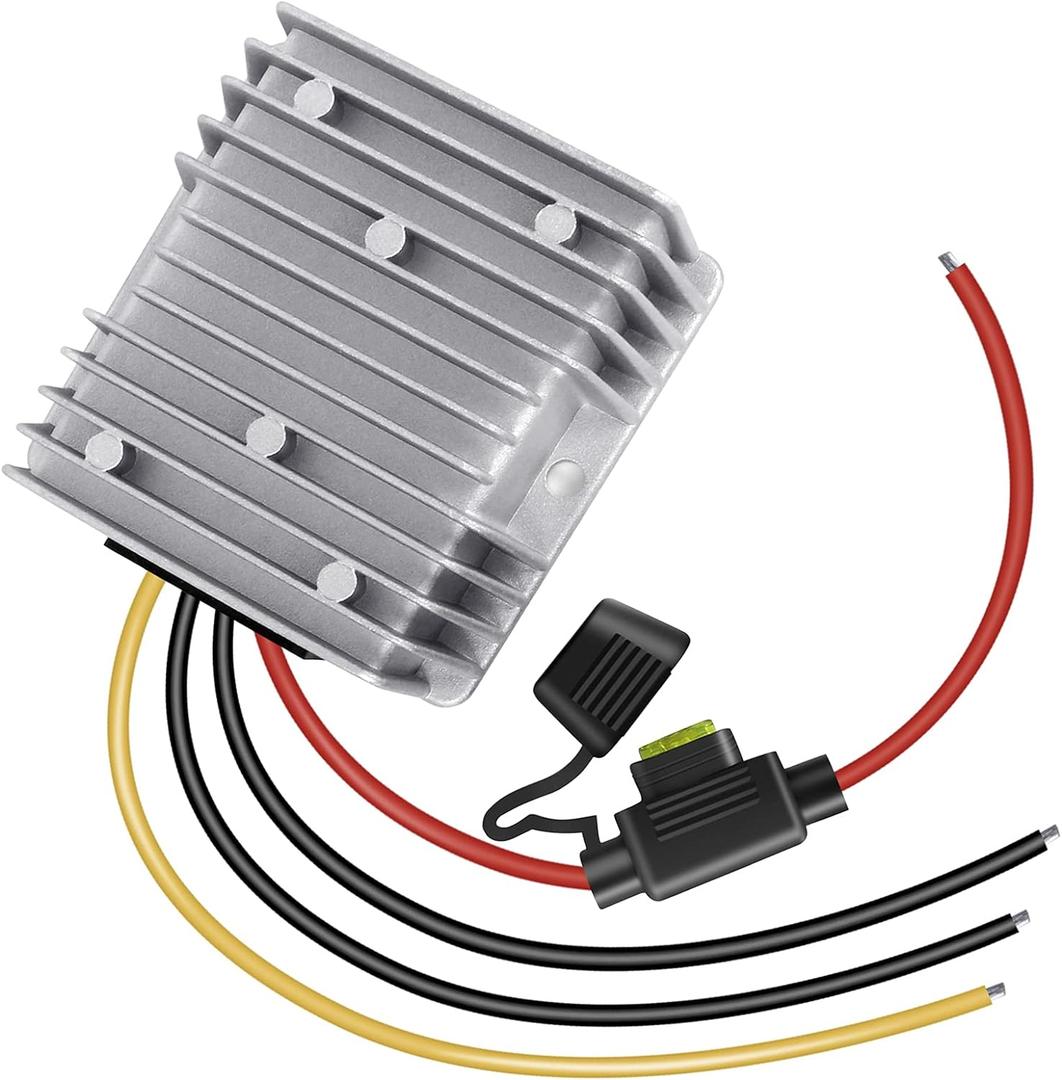 dkplnt 20A 240W 12v Golf Cart 48V 36V to 12V Converter Voltage Regulator Reducer Transformer with Fuse