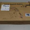 WEP 8858-V Hot Air Rework Station Kit with Compact Size, Integrated Nozzle Holder, 3 Nozzles, 2 Tweezers, Adjustable Temperature& Air Volume, PID Program, C/F Conversion and More