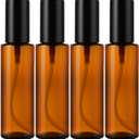 60ml/2Oz Amber Glass Spray Bottle with Black Fine Mist Atomizer Refillable Empty Bottle DIY Spray Containers for Essential Oils, Perfume, Toner, Cleaning Solution, Aromatherapy, Travel