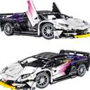 NEWRICE Super Sports Car Building Kit,1:14 Scale Model Building Blocks Toys,for 14+ Year Boys, Adult (1337Pieces), Large