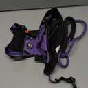 IVY&LANE No Pull Dog Harness for Medium Dogs, Dog Vest Harness with Leash, Safety Belt and Storage Strap, Fully Adjustable Harness, 360 Reflective Strip, Soft Handle (Purple, M)