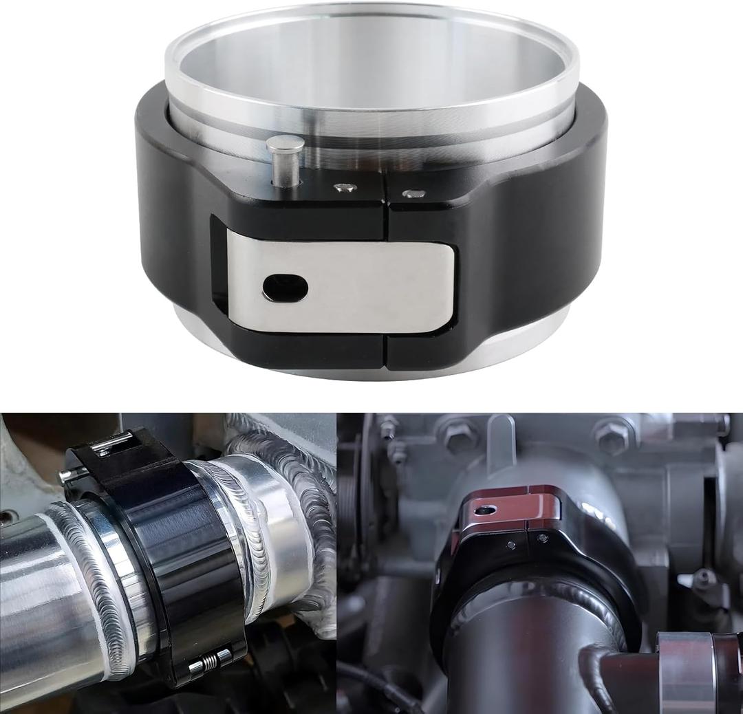 3 Inch Aluminum Quick Release V Band Clamp with Flange, Intake Intercooler Pipe HD Clamp, Pinless