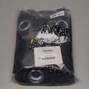 Blackout Window Curtain Panels Insulated Fabric Drapes for Living Room Bedroom, Black Sliding Curtain Set of 2