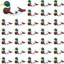 50 Pcs Mini Rubber Mallard Ducks Tiny Ducks Figurines Miniature Mallard Statues Small Rubber Figurine for Nature Birds Lovers Cake Topper Ducky Party Favor Gift