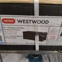 Keter Westwood 150 Gallon Deck Box Organizer, Doubles as 2-Person Bench Seat, Brown  Large Resin Outdoor Storage and Seating with Lockable Lid for Garden, Pool, and Patio