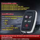 LR052905 Smart Remote Car Key Fob Case Cover Shell Housing Replacement for Land Rover LR4 for Range Rover Sport 2010 2011 2012 2013