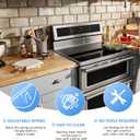 Stainless Steel Stove Gap Covers, 2 PCS Kitchen Stove Counter Gap Filler, Stove Guard Counter Gap Cover Length 23.4" Heat Resistant & Easy to Clean - Black