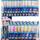 22 Packs Bait Rigs Set, Fishing Bait Rigs,Fishing Rigs with Sharp Hooks,Soft Shrimp Lure Surf Fishing Rigs Fish Skin Feather Hooks for Freshwater