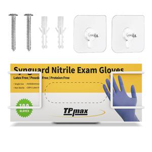 L Size Gloves Box Holder Glovesbox Wire Rack Dispenser for Gloves,Tissues Paper Towels Organizer - Mounting Accessories Included - Holds 1 Box - Perfect for Lab, Food Service and Home (Medium)