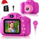 GKTZ Toys for Girls Age 3-8, Kids Camera Digital Video Toddler Camera Children Camcorder Birthday Gifts for 3 4 5 6 7 8 Year Old Girls with 32GB SD Card (Rose)
